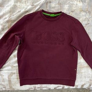 Hugo boss slim fit maroon sweater size M